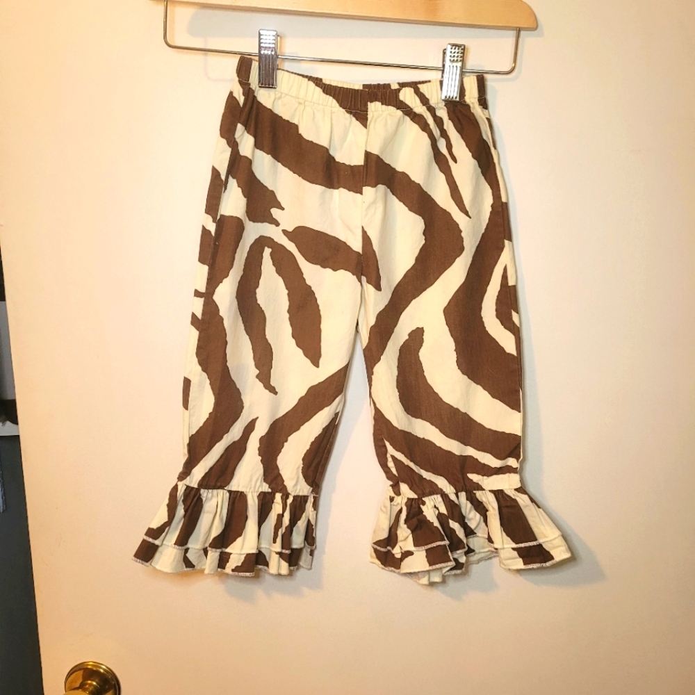 Zebra Ruffle Pants